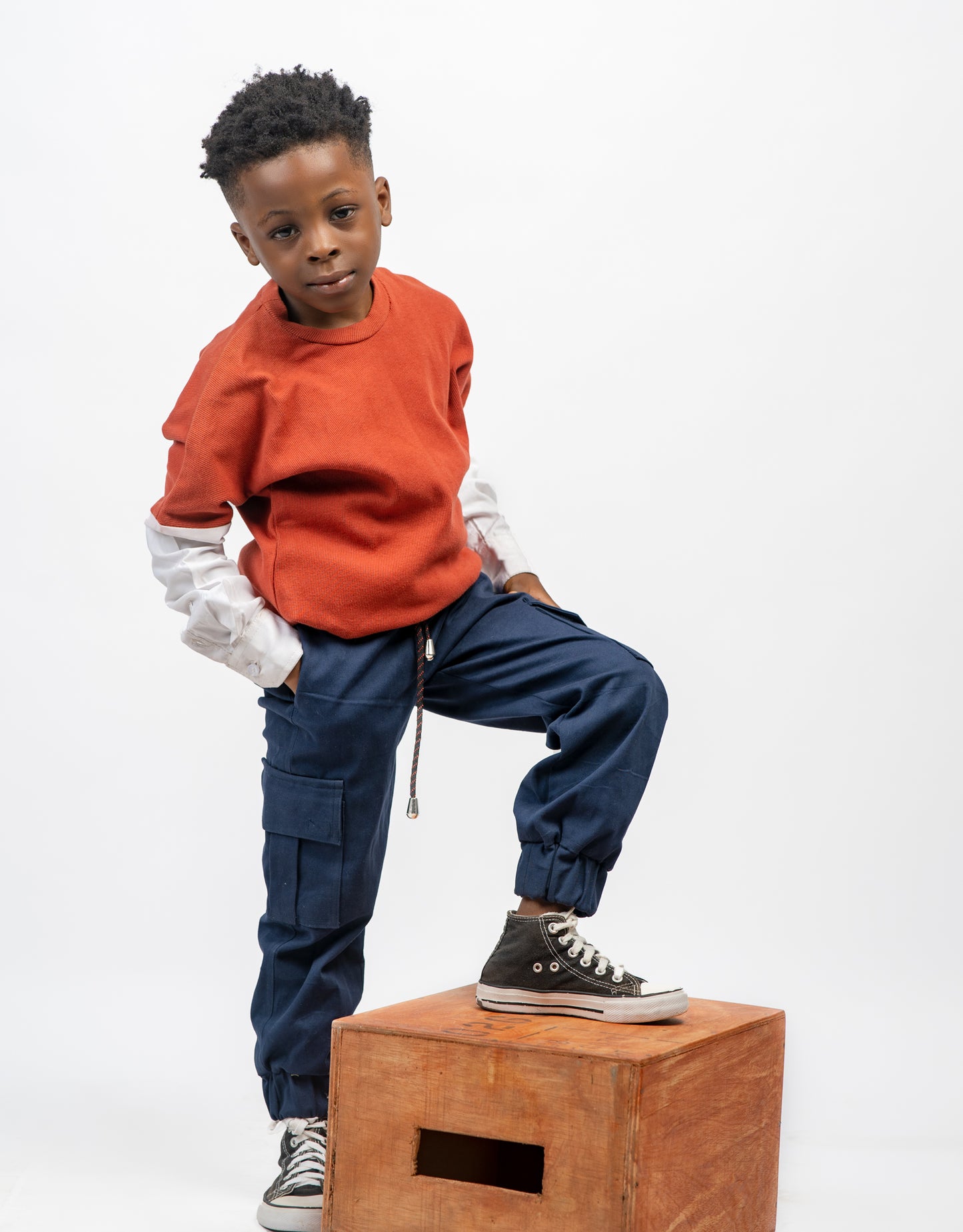 Navy blue combat pants