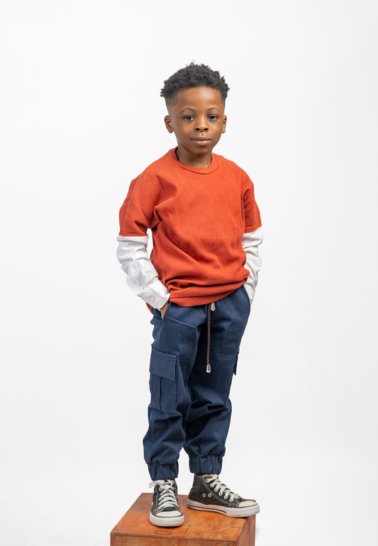 Navy blue combat pants