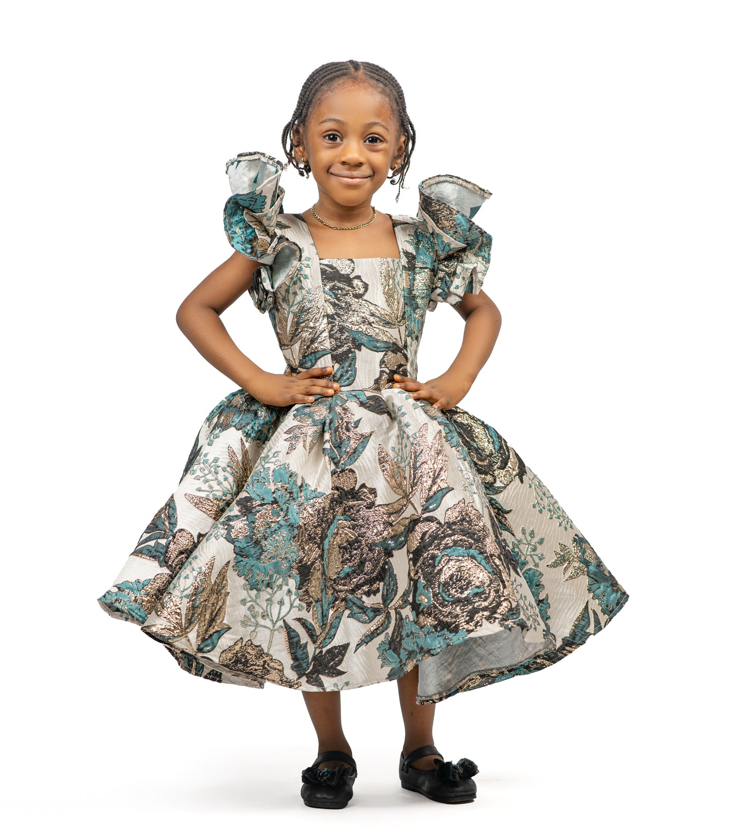 Kayla ball dress ash and gray