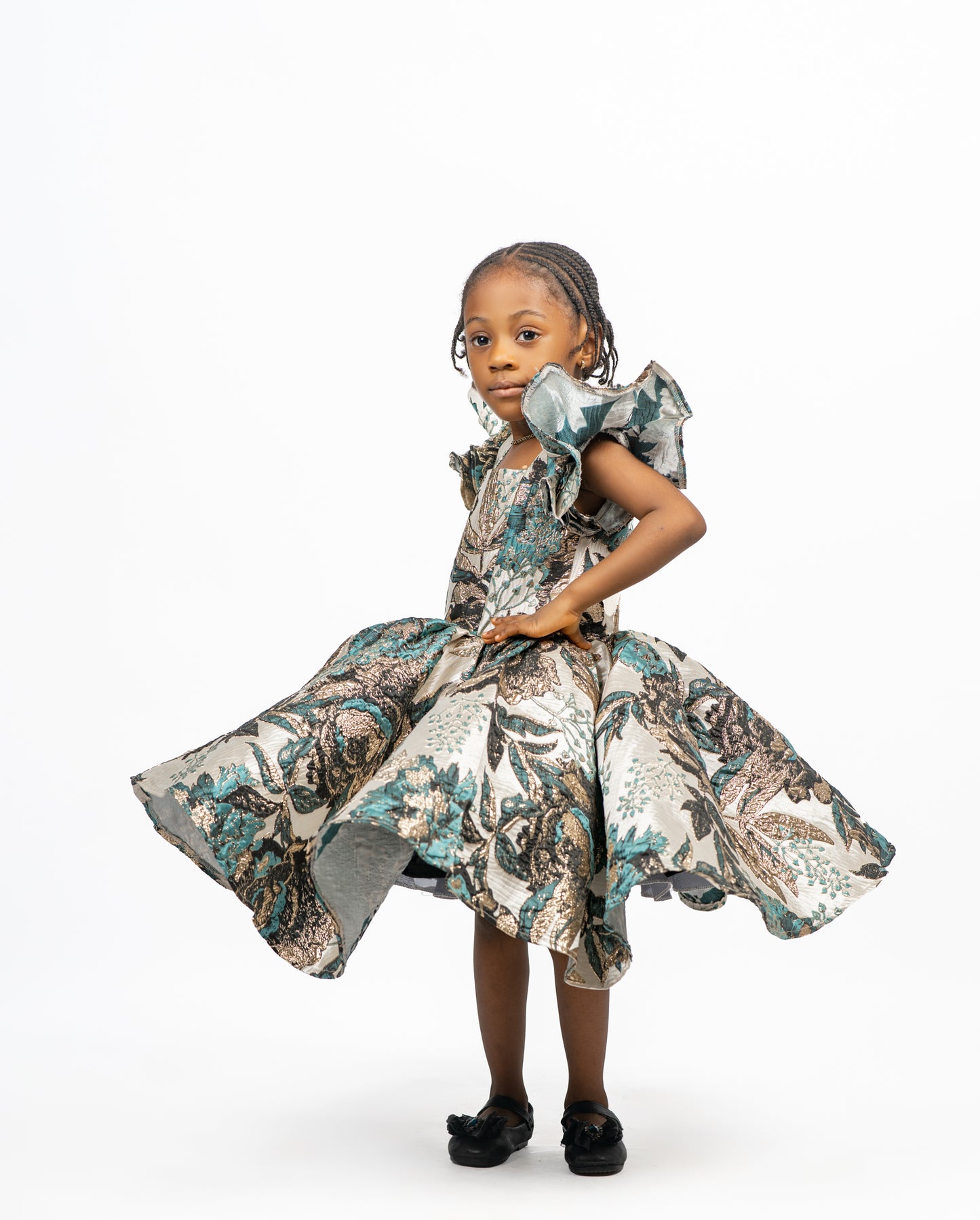 Kayla ball dress ash and gray
